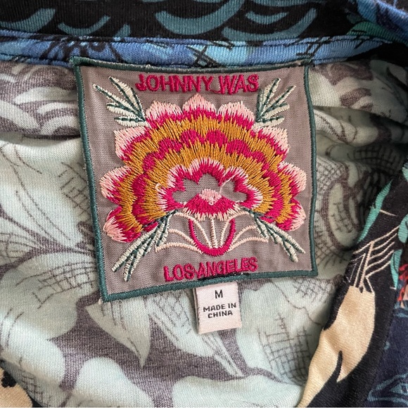 Johnny Was Multicolor Floral Crane Blouse - Picture 13 of 14